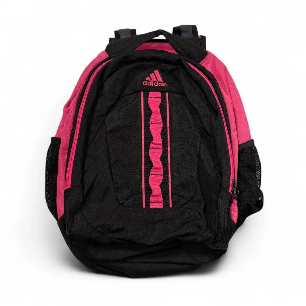 Adidas Backpack Black Pink Girls‎ Large School Pockets Outdoor Travel